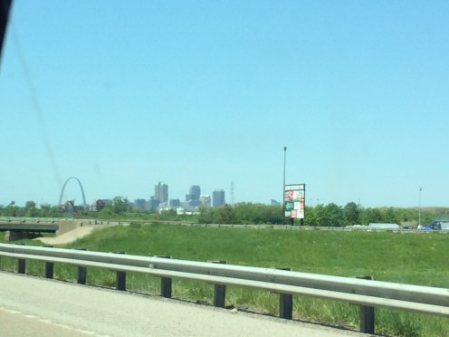 Our first glimpse of the arch!